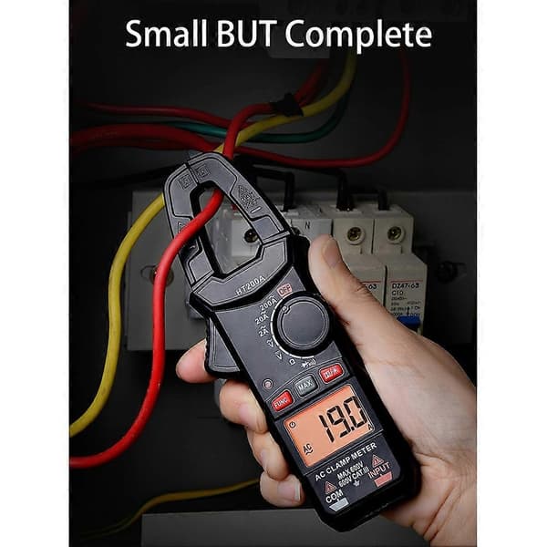 Digital Tangamperemeter AC DC Strøm Spændingstester Multimeter til HVAC Bilindustri Elektrisk Vedligeholdelse HT200A Tester