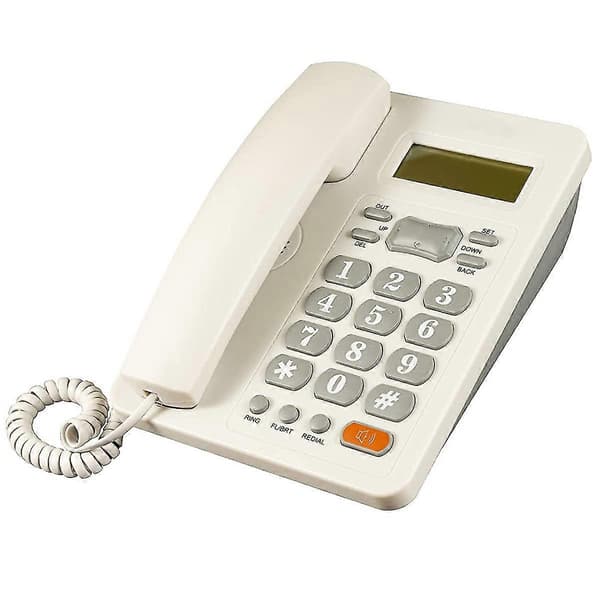 Fastnettelefon med ledning, dobbelt interface kablet telefon med nummerpræsentation til