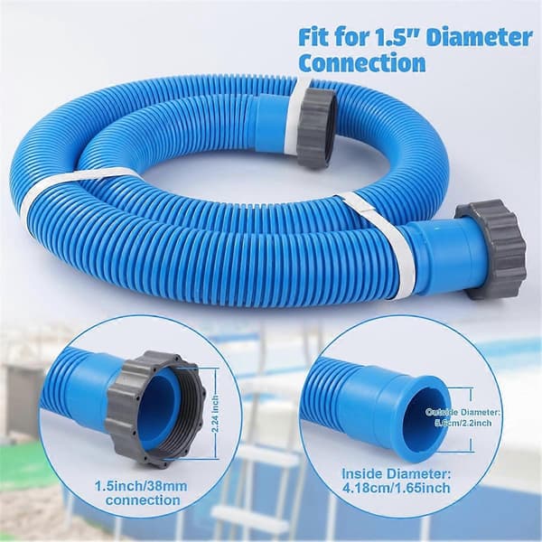 2 stk. 3,8 cm 150 cm Poolslanger til Overjordiske Pools