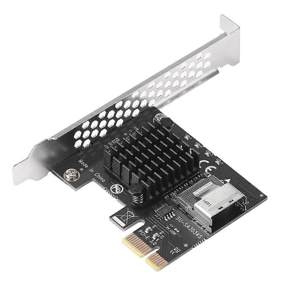 PCI-E 1x till Mini SAS SFF-8087 Adapterkort Mini PCI Express X1 2.0 Riser för Mining för /Linux Syst