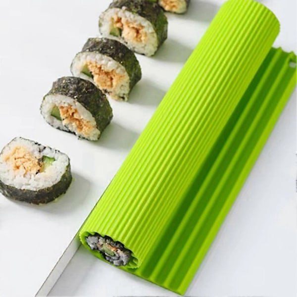 Silikone Håndrullet Sushi Rullegardin Imitation Japansk Sushi Rulleværktøj Let at Rengøre Ingen Skimmel Sushi Måtte Rød