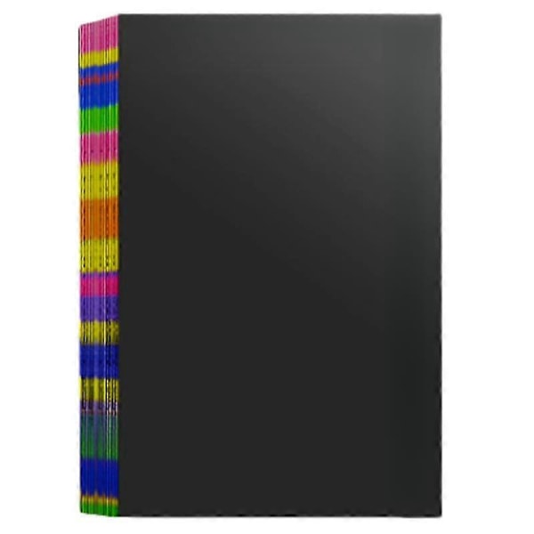 10 ark skrabe-kunstpapir 32K, lavet af papir, sort farve, størrelse 12,7x18,4 cm (5,00x7,24 tommer)