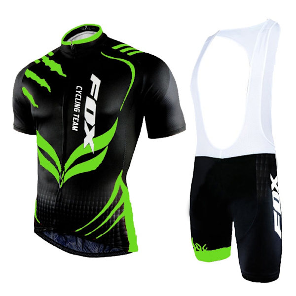 Bike Jersey Set 2023 Fox Cycling Team Herr Cykelunderdel Culottes Sommar Kortärmad MTB kostym Kläder Mayots Ciclismo Hombre 14 M