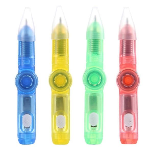 LED Spinning Pen Kuglepen Fidget Spinner Hånd Top Selvlysende EDC Stress