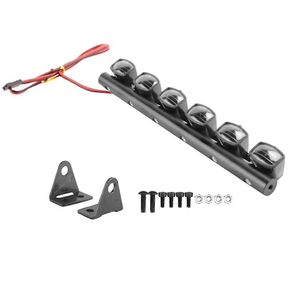 RC Bil Lysstangsett 6 LED-er Karosseri Taklys for 1/10 RC Crawler Bil Lastebil Tilbehør