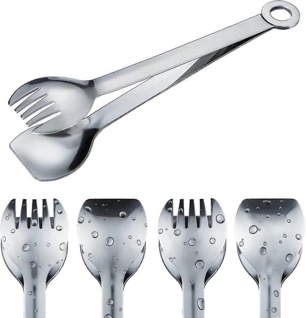 Premium Små Serveringstänger - 15 cm Rostfria Aptitretare Tänger, Set med 4