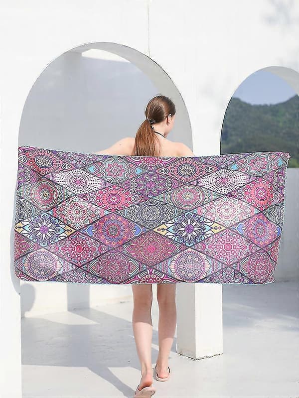 Mikrofiber Sandfrit Strandhåndklæde - Hurtigtørrende Super Absorberende Ekstra Stort