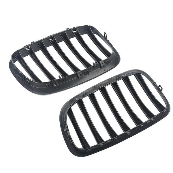 1 par front grill nyre grill til X5 X6 E70 E71 2007-2013 blank sort 51137157687 51137157