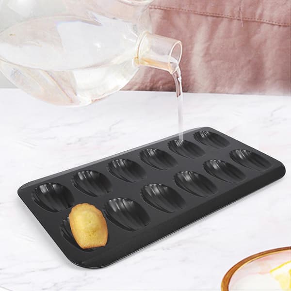 2 pakker Non-Stick Madeleine Form, Bageform 12 med Skal Kage Bageplade Chokolade Non-Stick Bage