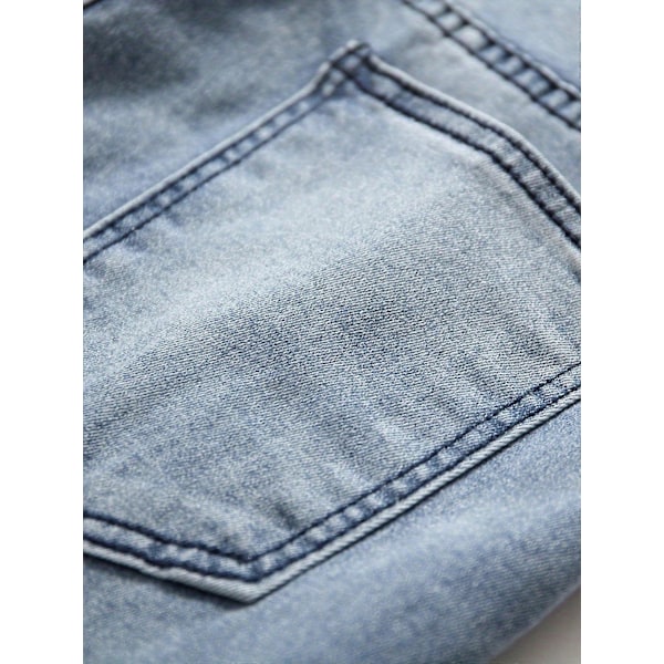 Nya modeller Klassisk Design Trasiga Denim Overaller, Herr Casual Medium Stretch Street Style Jumpsuit För Alla Säsonger