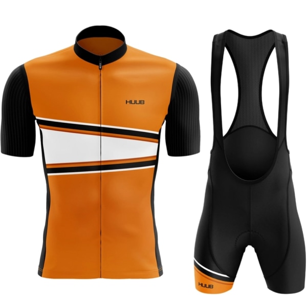 2023 HUUB Cykeltrøje Sæt Mænd Kortærmet Sommer Bjerguniform Ropa Ciclismo Cycling Maillot Cykeltøj Dragt Silver 4XL