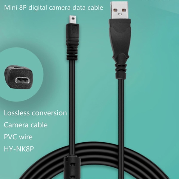 Digital Kamera USB Data Synkroniseringskabel 8Pin Opladerledning 1/1.5M Længde Opladerkabel Billeder Synkroniserings Overførselsledning