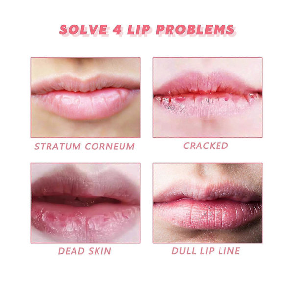 Fersken Lip Scrub Lysner Leppelinjer Hydrerer Eksfolierer Død Hud Gir Glød til Leppene Og Lip Scrub