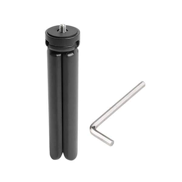 Lättviktigt Mini Bordsstativ Aluminiumlegering Tripod Stativ med 1/4 Tums Skruvnyckel för DSLR ILDC