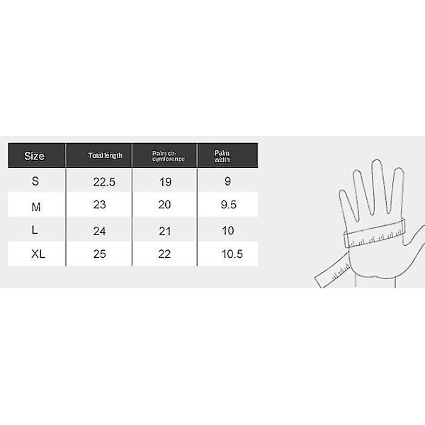 Vinterhandsker Vandtætte termisk berøringsskærm Termisk vindtætte varme handsker Koldt vejr Løb Sport Vandreture Skihandsker 4 Xl