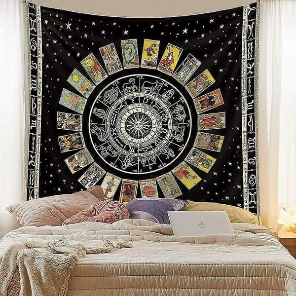-Tarot Divination Väggbonad - Abstrakt Konst - Psykedelisk Väggdekor för Sovrum, Vardagsrum, Studentrum