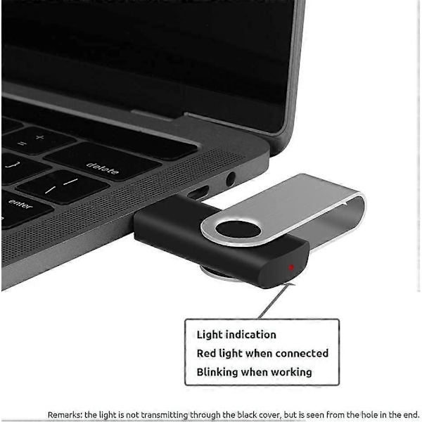 16GB USB 2.0 Flash Memory Stick Drev Drejelige Thumb Drives Bulk 1 Pak Sort, Bærbar Datalagring til Universelle Formål