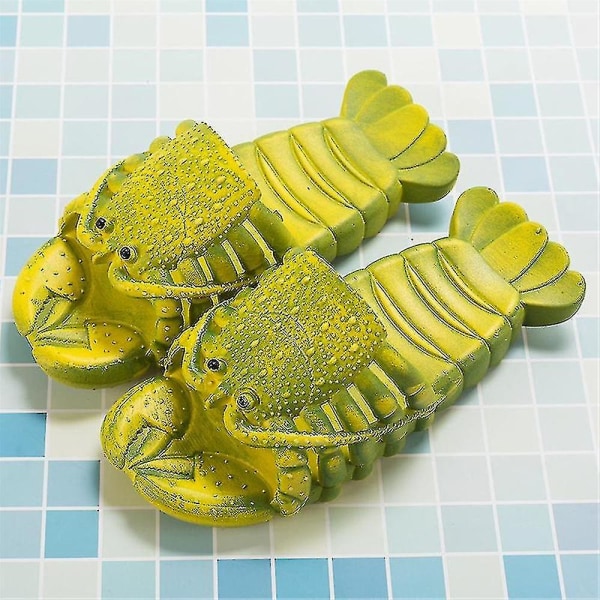 Morsomme hummertøfler sommerstrandtøfler komfortable slip-on sandaler Green 36-37