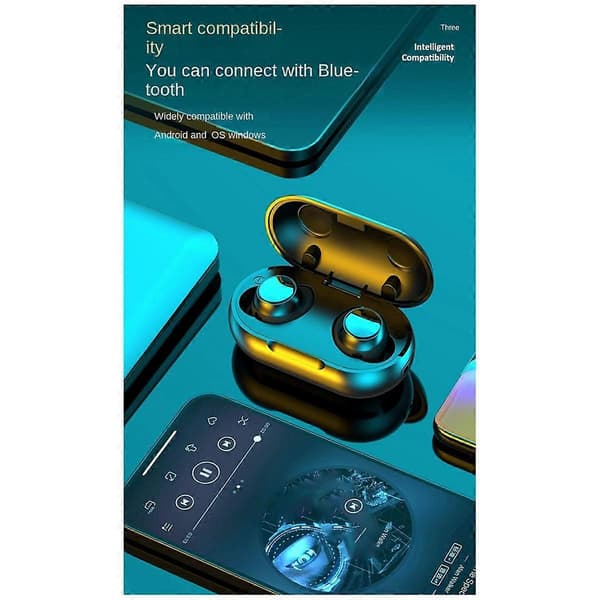 Mini TWS Bluetooth 5.4 Trådløse Ørepropper med Trådløst Ladeetui Usynlig Mini Bluetooth Øretelefon
