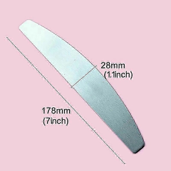 10 stk./parti Halvmåne Sandpapir 80 100 180 240 Polering Neglefil Udskiftning Tyk Sort Professionel Manicure Værktøj Buffer Filer