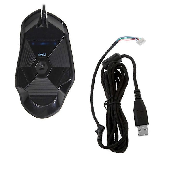 til logitech G302/G402/G502/G400S Bløde Musekabler Holdbart Flettet Nylonreb