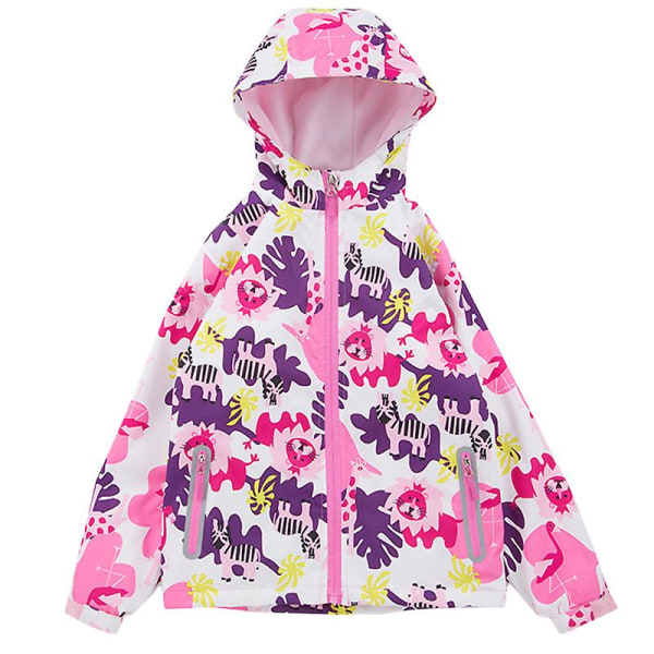 Toddler lasten hupullinen tuulitakki huppari takki lumi sadetakki ulkovaatteet Floral 1 10-12 Years