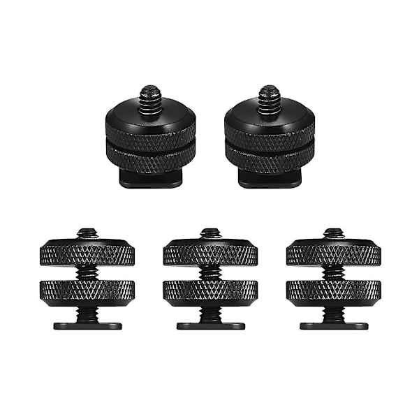 5st Kamera Blixtskofäste till 1/4\"-20 Stativskruv Adapter Blixtskofäste för DSLR Kamera Rig