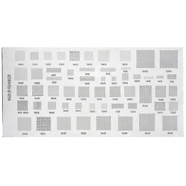 4 stk. Universal Bga-stencil Kompatibel med Mtk Msm Cpu Ram Pm Ic Reball Pin Direkte Varme Mal