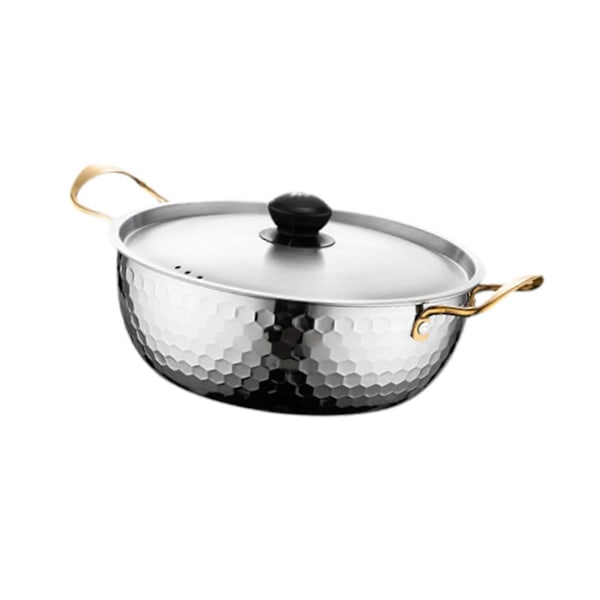 Koreansk Ramen Kastrull Köksredskap med Lock Multifunktionell Kastrull Kimchi Soppkastrull för Middagsbjudningar Soppa Ramyun Ägg Kött