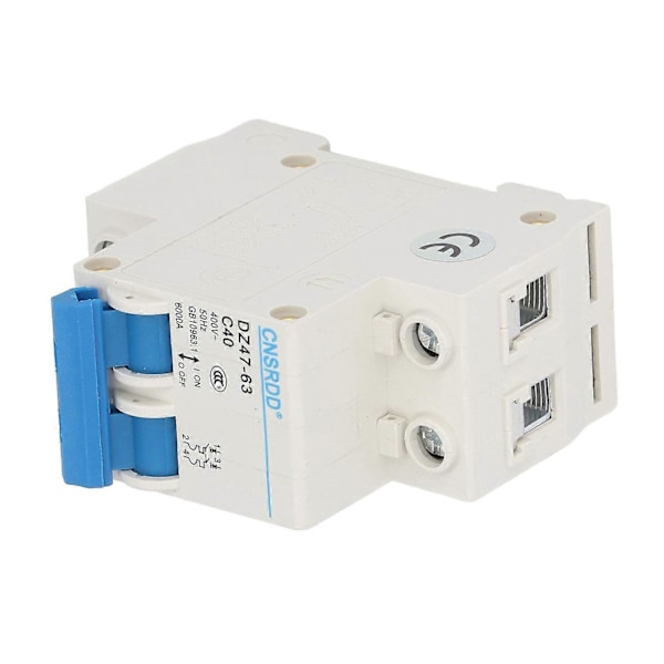 2P Miniatyrbrytare DIN-skena Lågspännings Luftbrytare AC 400V 40A DZ47‑63 C40