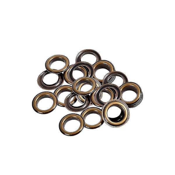 Bebetter 12 mm rustfrie messingmaljer, grommet og skiver