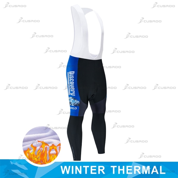 DISCOVERY TEAM LANGE sæt MTB cykeltrøje Specialfremstillet Ropa Ciclismo Short Cycling Wear Team Winter Thermal Fleece 5 3XL