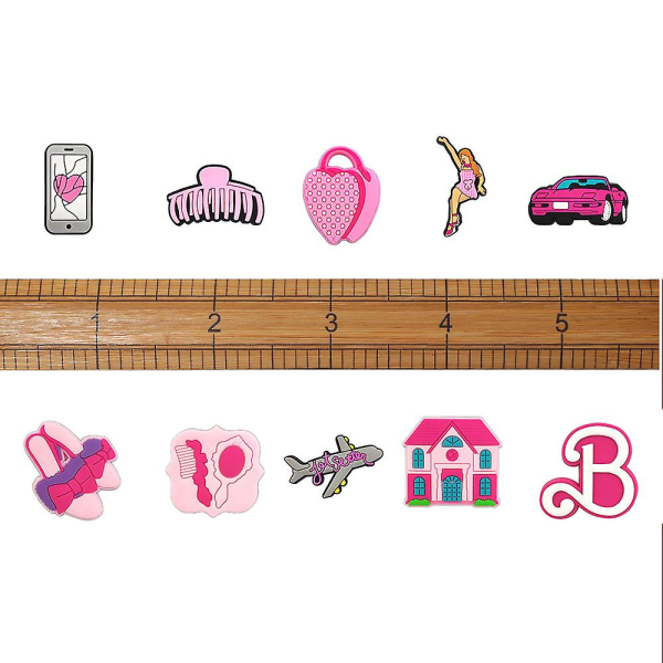 1 stk Barbie Doll Series Croc Charms Designer For Girl Sko Charms Croc Accessories For Classic Clog Kids Gift Hot Salg LAN29-10