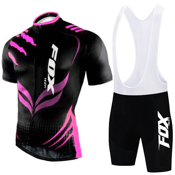 fox teleyi Cykeltröja Set Herr Sommar Utomhus Cykelkläder Snabbtorka Cykelkläder Andas MTB Cykeldräkt 2 M