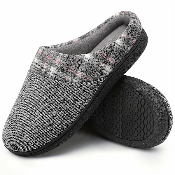 Nye modeller Dame Ultimate Comfort Memory Foam Tøfler - Koselig fleecefôr, sklisikre såler, perfekt for innendørs avslapning - Familievennlig Hjemmesko