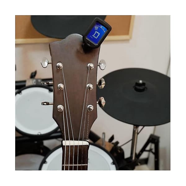 Professionell Clip-on-Stämmare för Akustisk/Elektrisk Gitarr, Ukulele, Violin, Bas & Kromatisk Stämning (2-pack)
