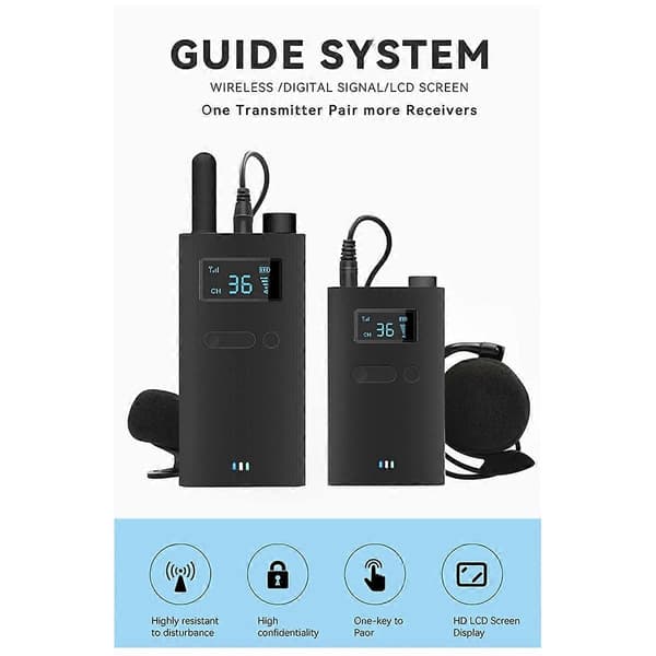 2.4G Trådløst Tour Guide System Bærbar Audio Transmitter