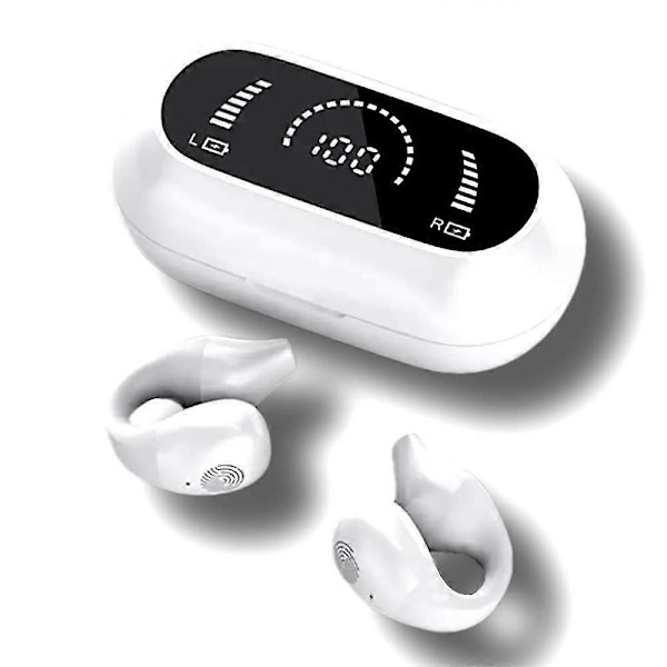Avokorvakuulokkeet, urheilulliset langattomat Bluetooth-nappikuulokkeet, klipsikiinnitteiset kuulokkeet, ensiluokkainen ääni, melua vaimentavat nappikuulokkeet kotelolla