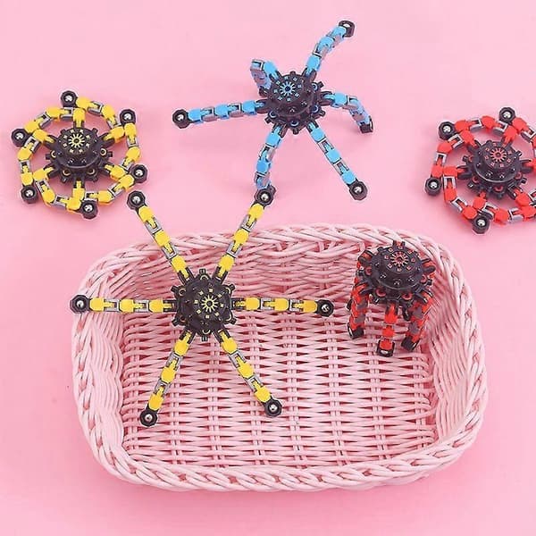 Transformerbare Fidget Spinners Fidget Leker - Autisme ADHD Stresslindring Sensoriske Leker for Gutter og Jenter i alderen 8-12, Dekompresjon Finger Spinner Leker for 3pcs
