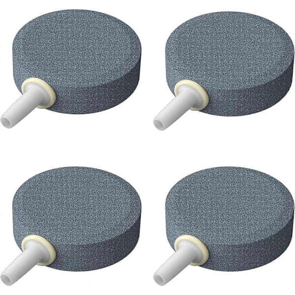 Akvarium Disk Bobler 4cm Boblefrigørelsesværktøj Rund Iltspreder til Luft Nanopumper Akvarier Små Damme og DWC Tanke, 4 Pakker