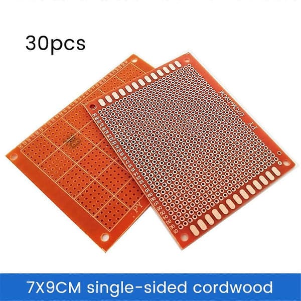 30 st Prototyp PCB Universalkort 7x9cm Enkelsidig Kretskort DIY Elektronik Kit