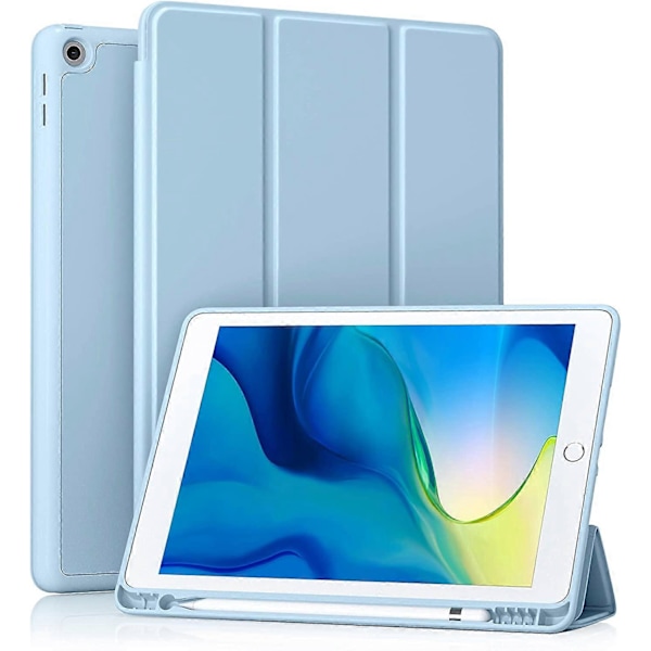 UBIUO Deksel Kompatibelt med iPad 10.2 Tommer 2021/2020 iPad 9./8. Generasjon & 2019 iPad 7. Generasjon med Blyantholder, Beskyttende Deksel med Myk T