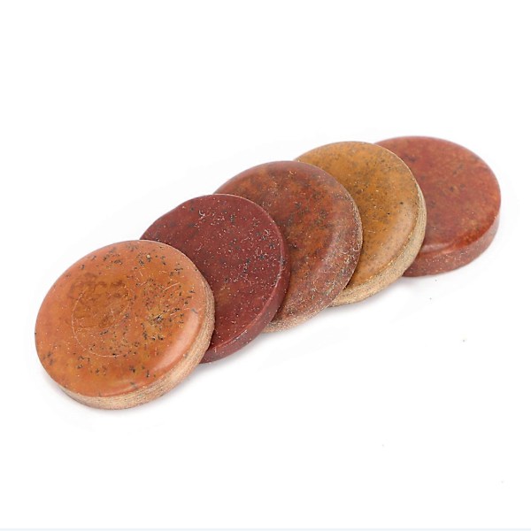 Gua Sha Stein 5 stk Naturlig Massasje Rund Skrapebrett for Ansikt Rygg og Ledd