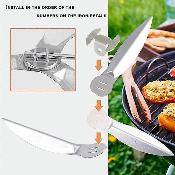 18-1/2-tommers One-Touch rengjøringssystemsett for 7443 90719 kullgrill/kjelgriller erstatning