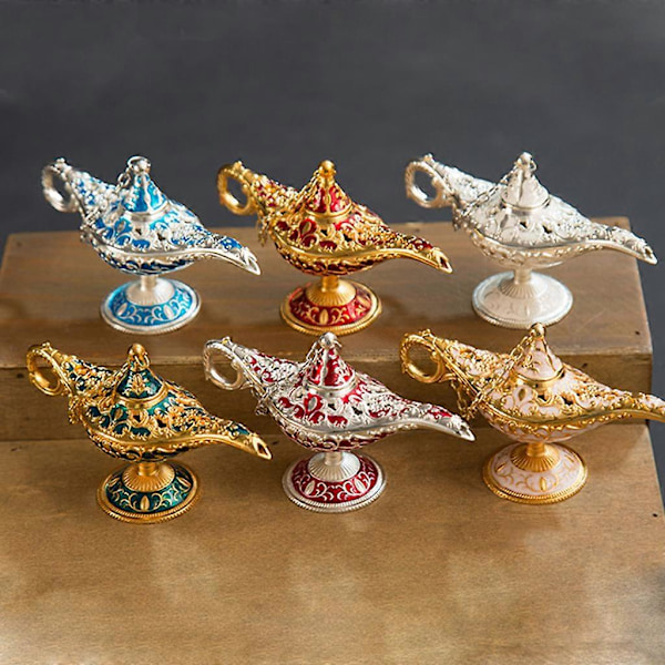 Metall Genie Lampa Ljus Önsknings Tekanna Retro Inredningsartiklar Ljuslykta Dekoration