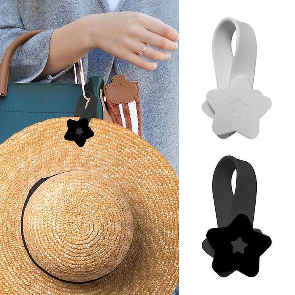 Hatt Magnetisk klämma för resor Pentagramformad väska Hat Keeper Clip On Hands Free Hatthållare för resväskor Väskor Ryggsäckar White