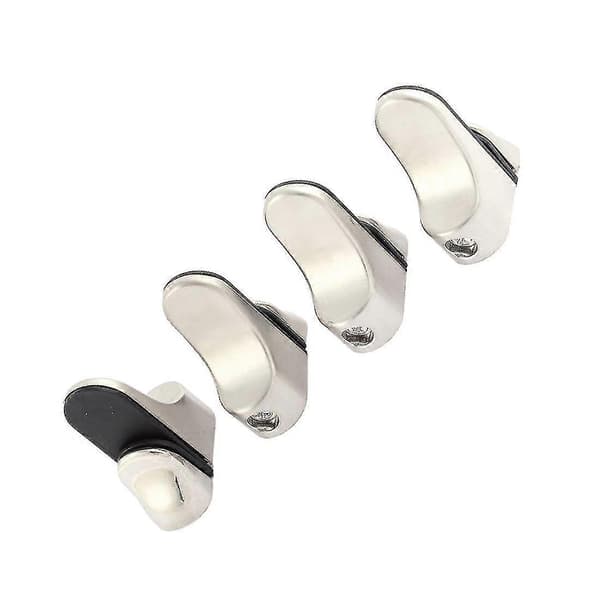 4 stk. Rustfrit Stål 3-20mm Tykkelse Glashylde Spændeklips Montering Holder