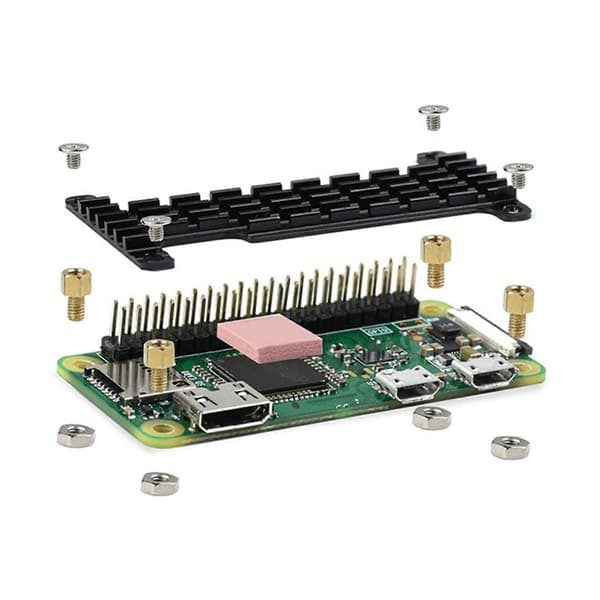 til Raspberry Pi Zero W, Zero 2 W Aluminium Køleplade med Termisk Pad