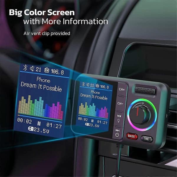 BT98L LED Display Bluetooth 5.0 Transmitter Adapter 3.5MM AUX MP3 Afspiller HIFI Lydadapter til PC