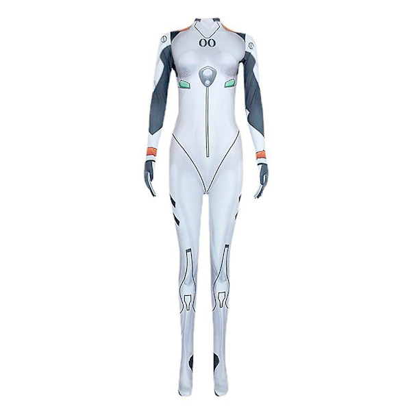 Evangelion Anime Ayanami Rei Cosplay Kostym Kvinnor Battle Suit Bodysuit Jumpsuit Halloween Dress Up Presenter 2XL